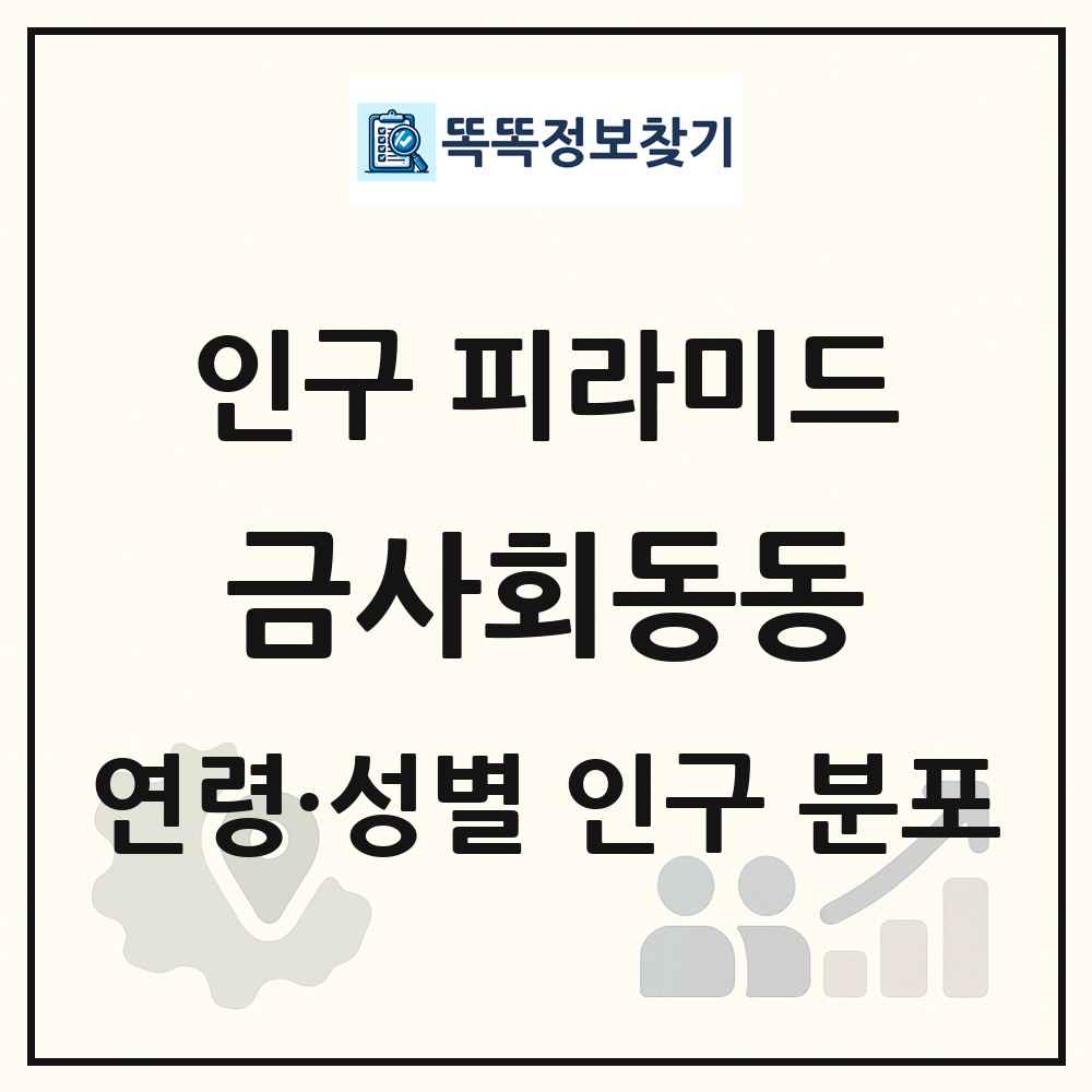 금사회동동 인구 피라미드 링크 그림